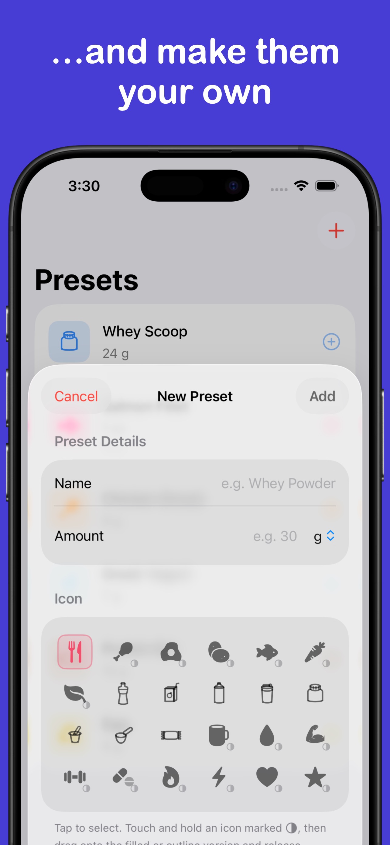 Customise your presets