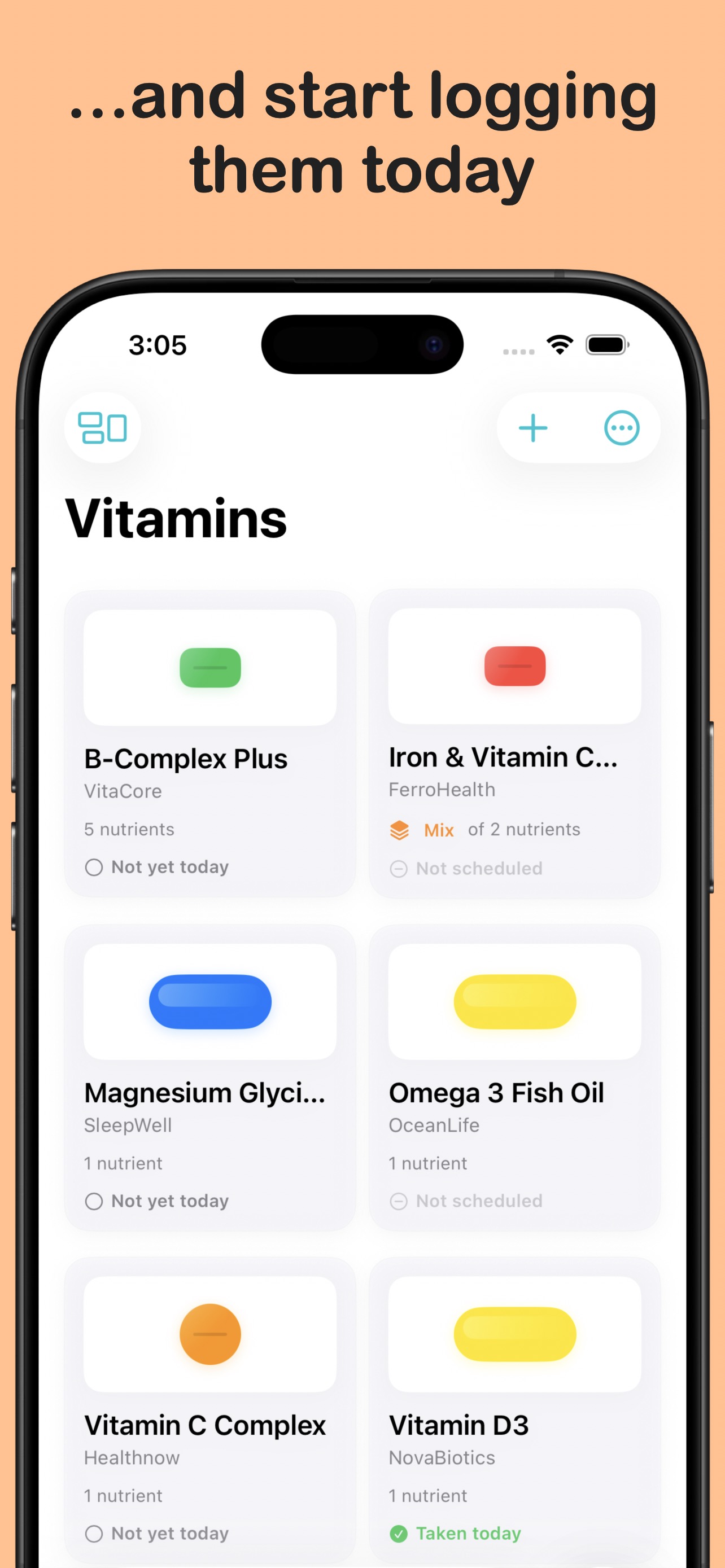 Log your vitamins